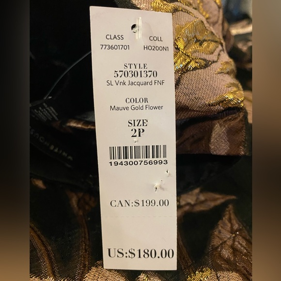 White House Black Market Fit & Flare Jacquard Floral Dress 2P NWT - Picture 5 of 16